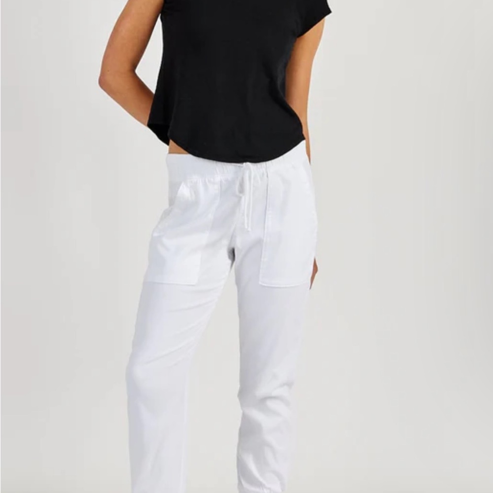 Bella Dahl White Drawstring Joggers
